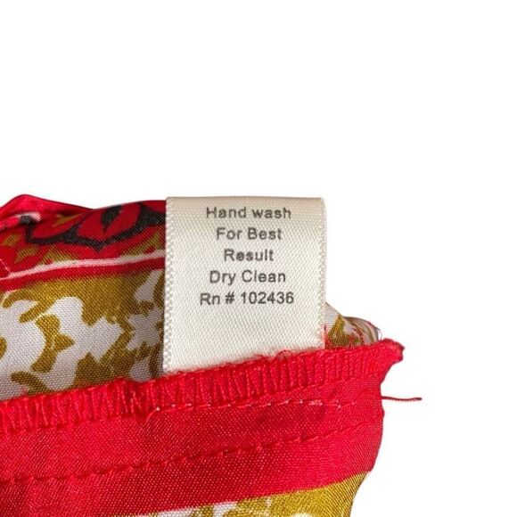 Classique Womens Boho Vixen Deep V Slip Maxi Dress OS Red Knife Hem Kerchief - Picture 5 of 6